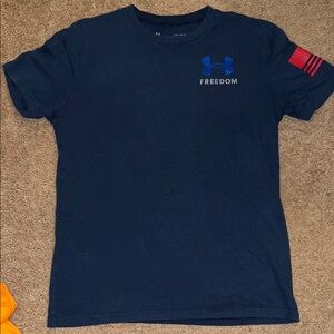 Under Armour Boys YLG Freedom USA Flag Graphic Tee | Navy